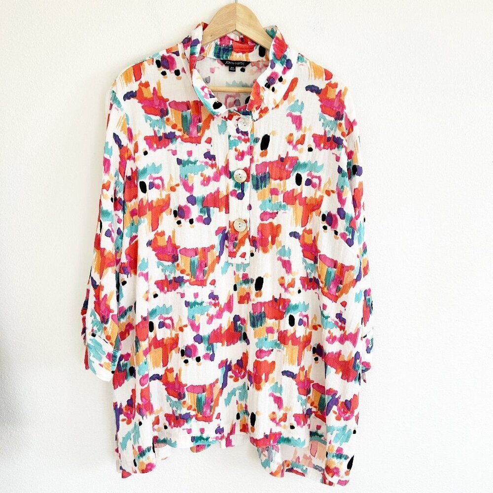 John Mark Watercolor Tunic Top